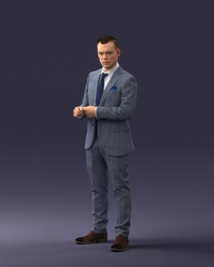 000133 Businessman in Blue Suit 0607