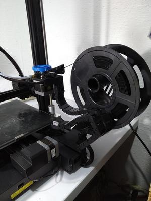 Ender 3 V2 cable chain with rear spoolholder
