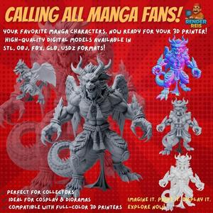 Samurai Demon - Creature Where East Meets Fantasy 3D Print Model