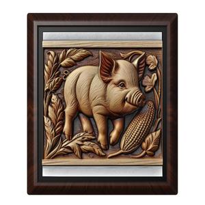 pig animal wall art relief wall decor