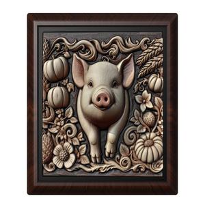 pig animal wall art relief wall decor