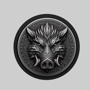Pig Animal Head Pig Animal Medallion for CNC Router Laser & 3D Printer