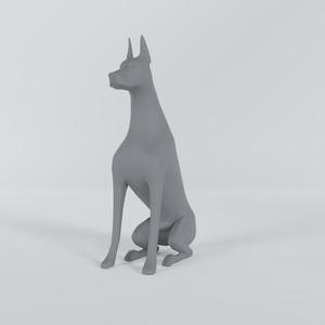 doberman on hind legs
