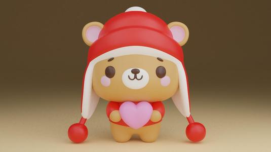 Cute valentine bear