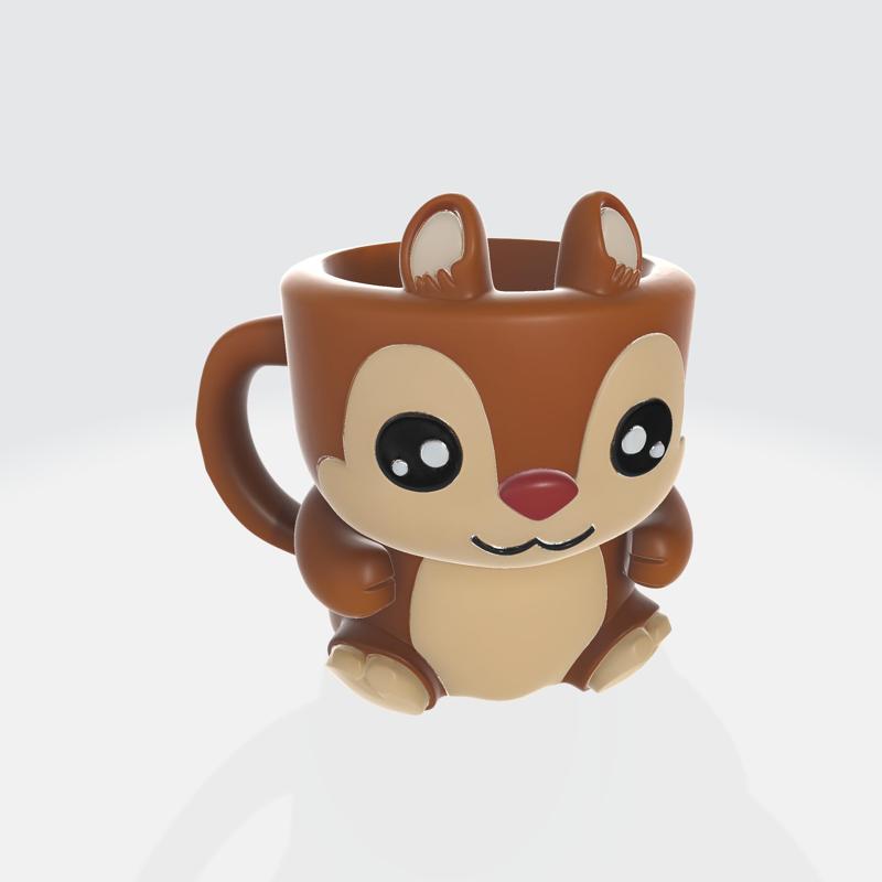 Cute Chipmunk Cartoon Mug – Adorable Animal Cup Design