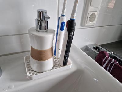Oral-B and soap holder