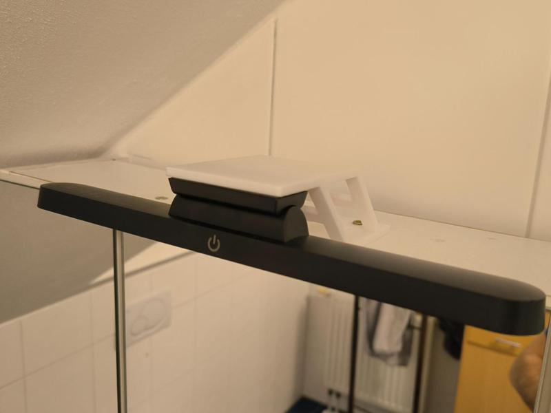 Lamp holder for mirror cabinet or wardrobe