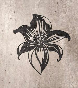 2D Orchid Wall Art - Wall Sticker