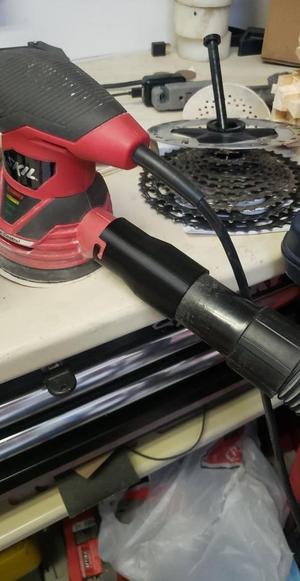 Skil random orbit sander shop vac connection