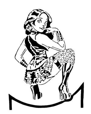 Girl stencil 13
