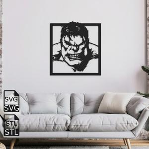Hulk 2D Wall Art STL SVG