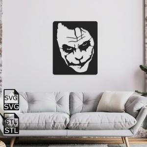 Joker 2D Wall Art STL SVG