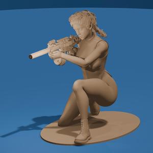 Sexy Sniper Girl – 3D Printable STL Figure