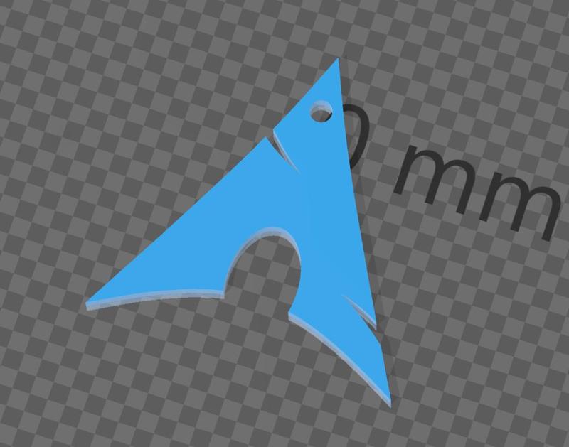 Arch Linux logo keychain