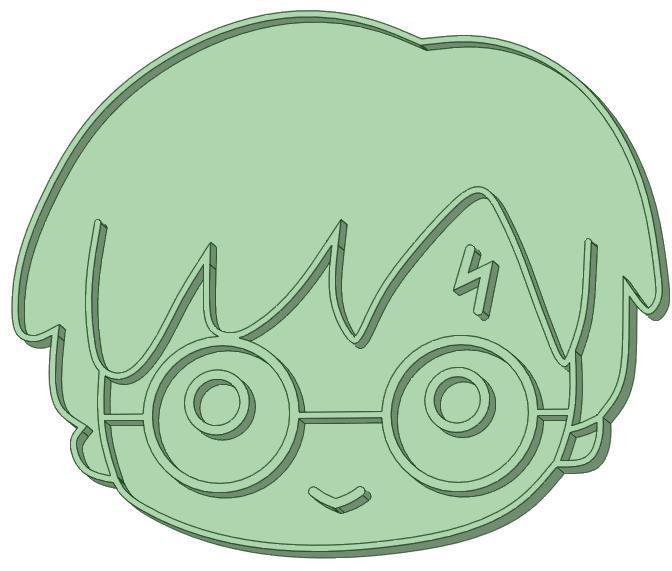 Harry potter face cookie cutter
