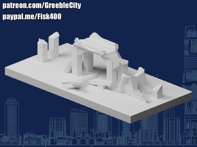 GreebleCity Ruins: Ruined Bridge