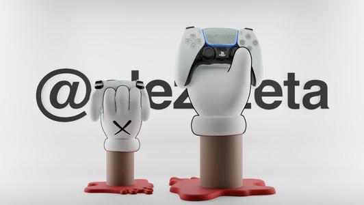 Kaws Companion Hand Controller Stand Play Station and Xbox