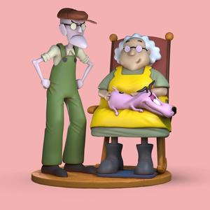 Courage(Guts) the cowardly dog Family (Fan Art)