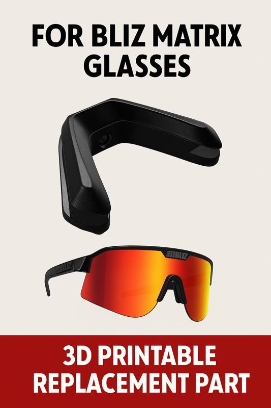 Bliz Matrix Glasses Nose Bridge Replacement – 3D Printable Spare Part STL