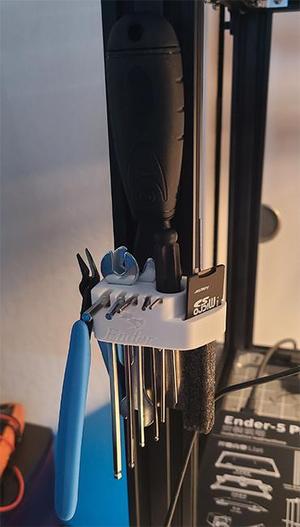 Ender 5 Tool Holder with Logo and SD Card Holder
