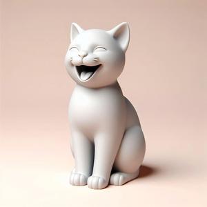 347 Laughing Cat Statue, 3d print, magic, collectible, creature, dinosaur, sculpture, bear, monkey, witch, fairy, knight, cat, fantasy, art, viking, dragon
