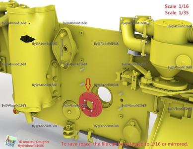 Tiger tank For Exhaust pipe cover.(STL-16-35)