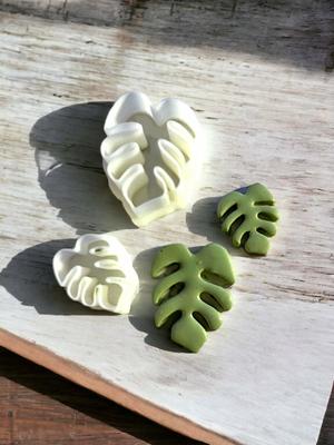 monstera stl file download polymer clay cutter for jewelry cookie cutter trinket dish cutter