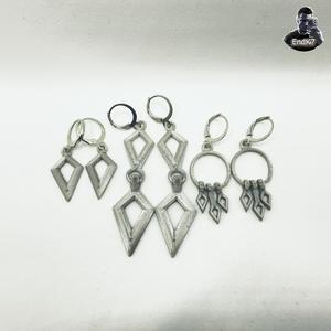 DIAMOND SHAPED EARRINGS - 3 DESIGNS - PRINT IN PLACE - NO SUPPORTS