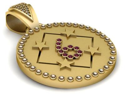 6 ROUND PENDANT 3D PRINTABLE MODEL