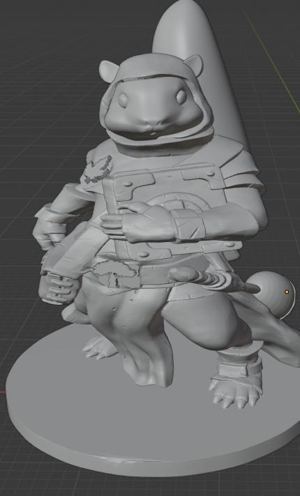 Squirrelfolk Priest of Tree God with Acorn Shaped Mace