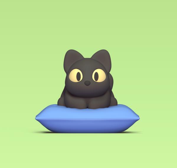 Cat on the Pillow