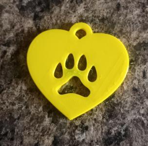 Cat Paw- Heart keychain