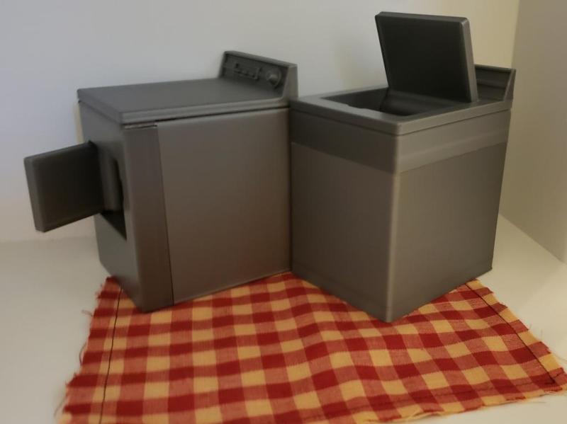 Doll Washer and Dryer - Lid and Door Open