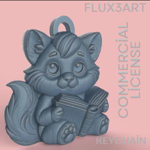 Cute Cat (Book Lover) - Commercial License