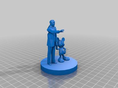 Walt Disney "Partners" Statue Fixed Arms