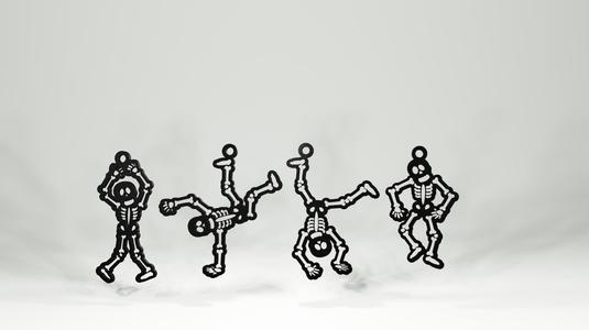 HALLOWEEN EARRING, KEYCHAIN 4/SET