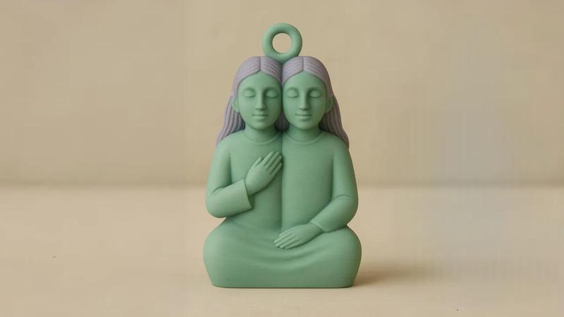 Zodiac Gemini Keychain   