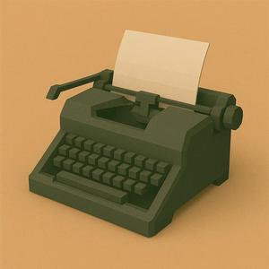 Low Poly Typewriter   
