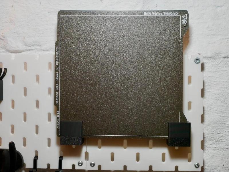 Plate / Sheet Holder for IKEA SKADIS - 3 Plates of all sizes - Prusa, Bambu, Creality, Anycubic, AnkerMake   