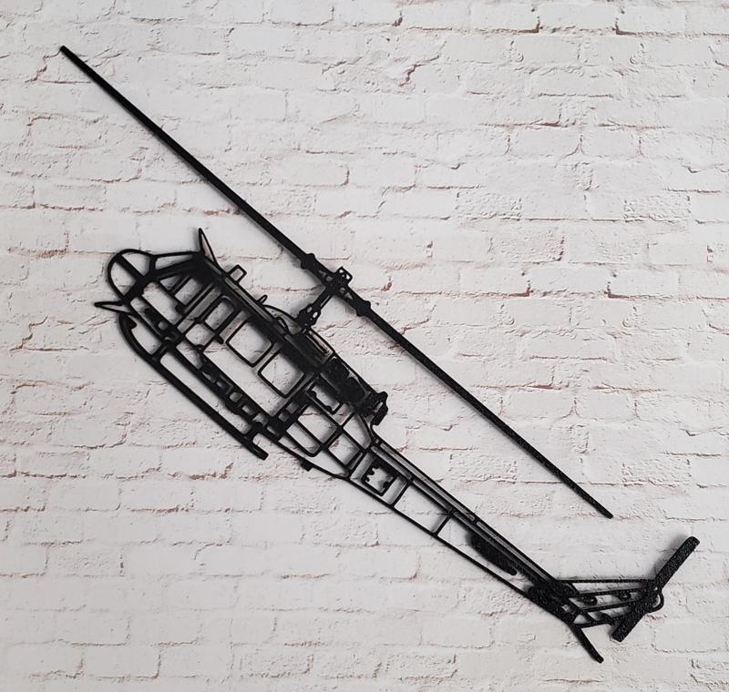 Bell UH-1H Huey 2D Line Art