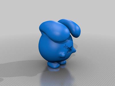 Pokemon Whismur with mouth and eyes