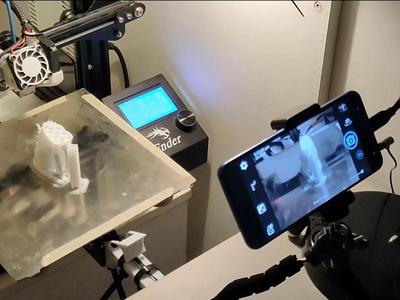 Headphone Button Time-Lapse Mount for Ender 3