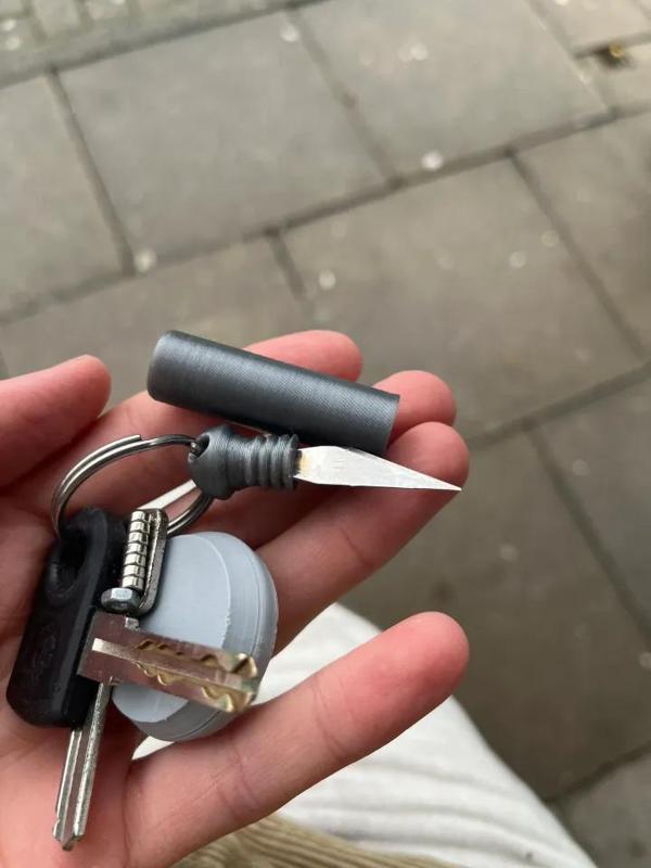 Exacto knife keychain   