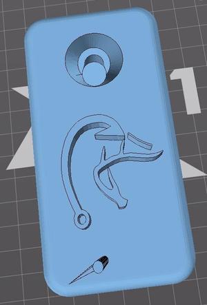 40 cal desk pistol stand w/duck logo