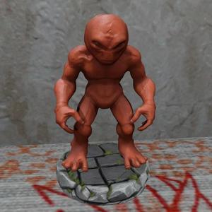 D&D Clay Alien on Round Base SLA   