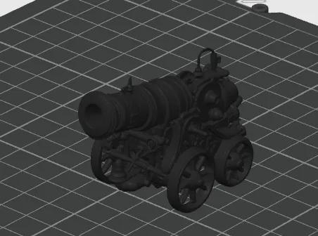 steampunk Cannon Figurine – A Masterpiece of Retro-Fantasy   