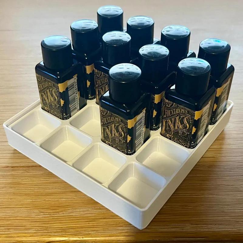 Gridfinity 3x3x3 for 16x 30 mL Diamine Fountain Pen Ink Bottles   