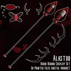 Alastor Cospay Mic Set Hazbin Hotel   