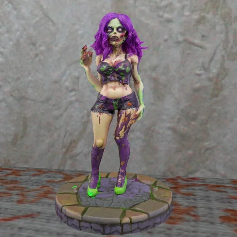 Tabletop TTRPG NPC Female Zombie (NoSupport) FDM ready   