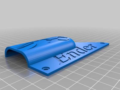 Ender 3 engraved fan cover side mounted